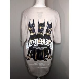 RGSTR Loyalty Doberman Graphic Tee Streetwear Graffiti Oversized XL